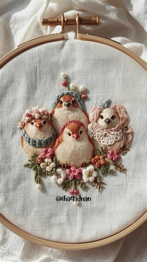Even Birds Have Style #chaqadnan #stitches #embroidery #ideas #birds