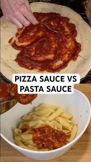 The Difference Between Pizza and Pasta Sauce 🍕🍝 #italiancooking