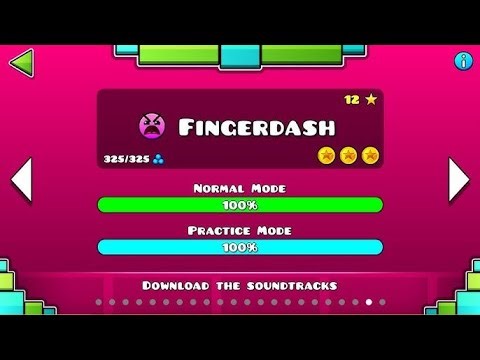 Geometry Dash - Level 21 Fingerdash (All 3 Coins)