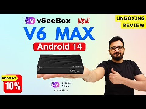 vSeeBox V6 Max Android 14 TV Box Unboxing & Review | 8K Video, Voice Remote, Preloaded Entertainment