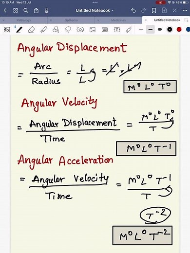Trick for Dimensional Formula of Angular displacement, Angular velocity, angular acceleration #neet