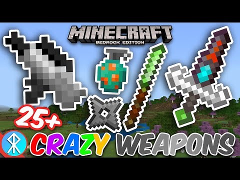 CRAZY WEAPONS Addon (Bedrock/MCPE/Xbox Minecraft)