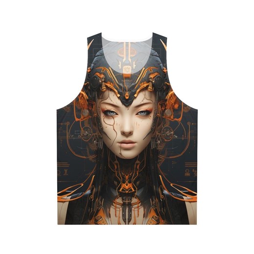 Futuristic AI Woman T-shirt, Cyberpunk Goddess Graphic Tee, Digital Android Art, Scifi Robot Girl Design, Intricate Orange Circuitry - Etsy