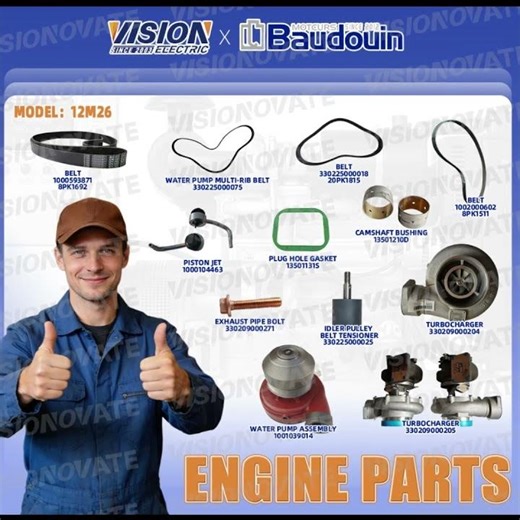 Premium generator & engine parts for industrial power systems!