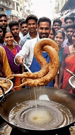 Crispy Fried Python Snake Street Food 😱