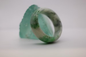 Jade Bangle - Natural Snow Green - Etsy Canada