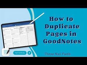 How to duplicate Pages in GoodNotes 6 | GoodNotes Tutorial