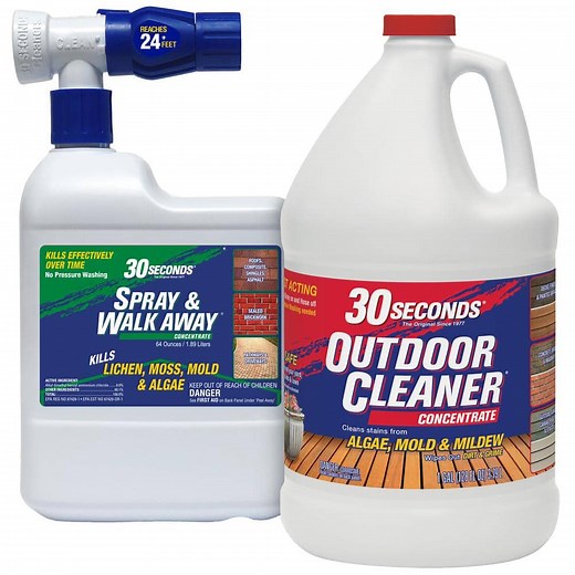 30 Seconds 1 Gal. Outdoor Cleaner Concentrate and 64 oz. Ready-To-Spray and Walk Away Cleaner Bundle 100047549 - The Home Depot