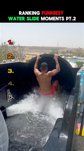 Ranking Funniest Water Slide Moments Part 2 🔥#shorts #ranking