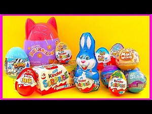 Unboxing Kinder Surprise Eggs - 15 Eggs with #asmr sounds!