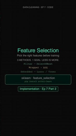 Feature Selection in Python: Full Code Implementation #python #machinelearning #featureselection