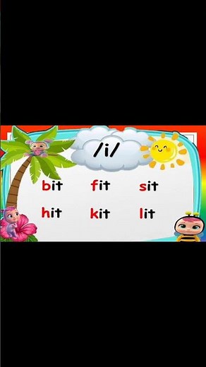 Short Vowel "i" Sound in CVC Pattern/ Short Vowel "i" CVC Words/ CVC Words for Kindergarten / Words