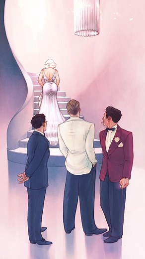 Iz and her three true loves, mid-1930s. #izfitz💋 #illustration #vintagevibes #oc #fyp #1930sfashion