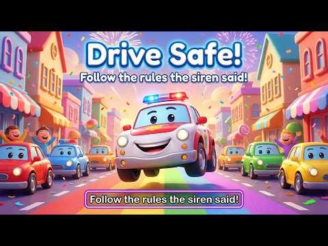 Talking Police Car Dance Song 🚓🎵 Stop & Go Safety Song for Kids