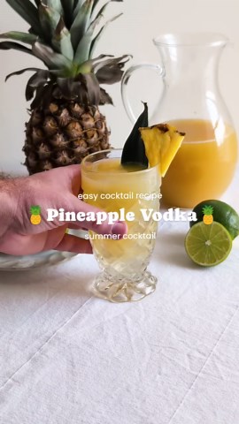 Vodka Pineapple Cocktail with Jalapeño Mint Syrup