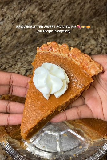 Brown Butter Sweet Potato Pie Recipe for Thanksgiving