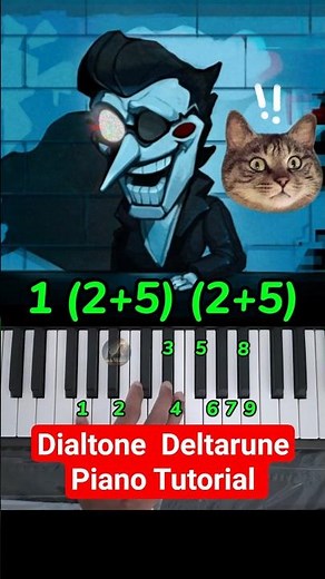 Dialtone Deltarune Chapter 2 EasyPiano Tutorial #shorts #pianotutorial