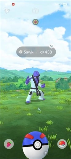 Finding a Shiny✨ Sawk in wild #viralvideo #pokemongo #pokemon #trend #shinypokemon