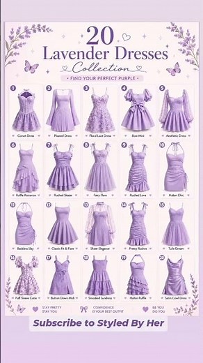 20 Lavender Dresses Collection 💜 #fashion #ytshorts #trending #viral #shorts #usa