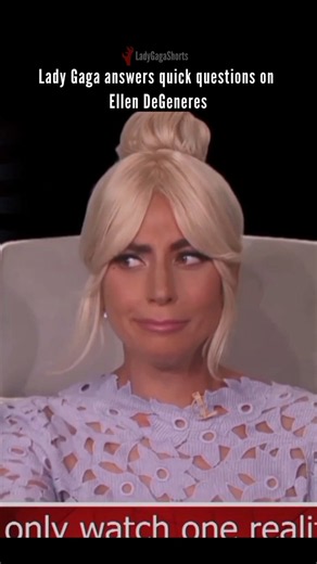 Lady Gaga’s Funniest Answers on Ellen 😂 #shorts