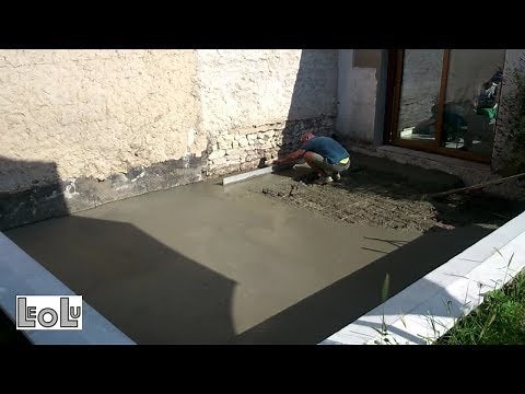 Dalle béton pour ma terrasse // 3 m3 de béton à la bétonnière