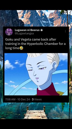 2.4M views · 49K reactions | Goku and Vegeta came back after training in the Hyperbolic Chamber for a long time #anime #animeedit #art #fypシ゚ #viralvideo #trendingreels #dragonball #Goku #beerus #mrbeast #dragonballsuperbroly | Lugawan ni Beerus | Facebook