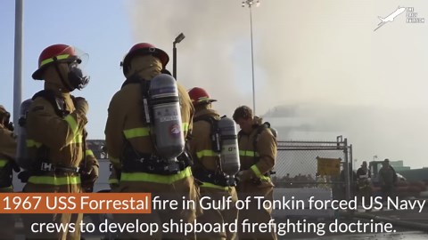 What happens when massive US Navy ship catches fire in middle of the ocean