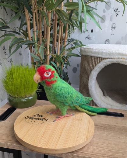 Realistic Felt Mitred Conure – Handmade Aratinga Parrot Sculpture. - Etsy