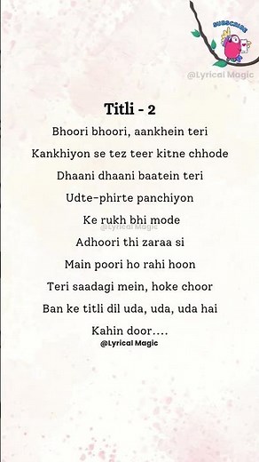 Titli 💗🦋 lyrics | Chennai Express |#songlyrics #ytshorts #trending #lyrics #love #music