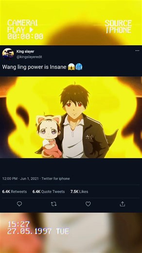 Wang Ling – 1% Power is Enough 🥶☠️ #anime #shorts