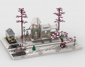 LEGO MOC-203686 Winter Village - Display for set 10259 - Winter Village Station (Seasonal 2024)