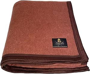 100% Pure Alpaca Wool Blanket, Queen Size, Thick Soft Warm for Indoor and Outdoor use. Made in Peru.