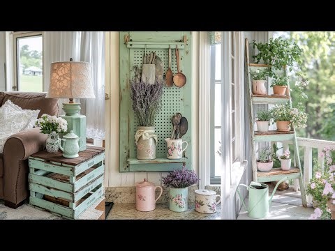 AFFORDABLE SPRING FARMHOUSE DECOR: DIY & Upcycled Ideas for Warm & Rustic Home Repurposed Concepts