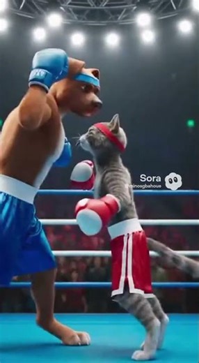 Incroyable ! Le chat met KO le chien sur le ring de boxe ! 🥊🐱