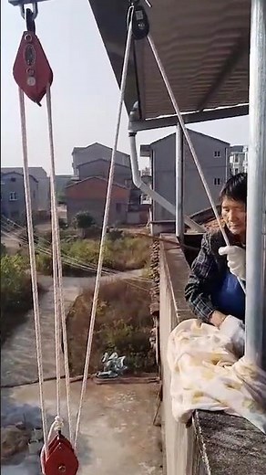 Building a Homemade Pulley for Lifting Heavy Objects #satisfyling @MNnhattech