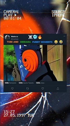 🔥tobi and deidara funny moments 🤣 #narutoshippuden #naruto #animeedits #trending #obito
