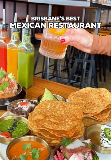 [ MUST TRY ] Brisbane, This Is How You Do A Proper Mexican Feast Mexican 🇲🇽🌮 We don’t say this lightly… but this Mexican spot in West End is serving a burrito you genuinely need to try. We’re talking saffron rice, beans, salsa, guac, capsicum and pickled vegetables all wrapped into one perfectly balanced, properly built burrito. And yes, it might actually be the best burrito we’ve had. But that was only the beginning. The tostada platter is the move if you’re sharing. You can pick and mix you