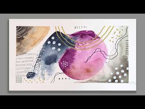 Abstract Watercolor Color Balance | Pink Flow Study