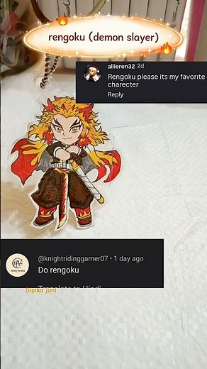 DIY Rengoku KEYCHAIN #shorts #rengoku #animeart #kny