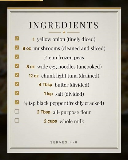 😍 Creamy Tuna Noodle Casserole