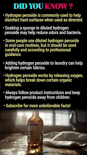 Did You Know These Hydrogen Peroxide Uses?