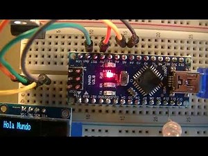 Hola Mundo en pantalla OLED con Arduino nano.