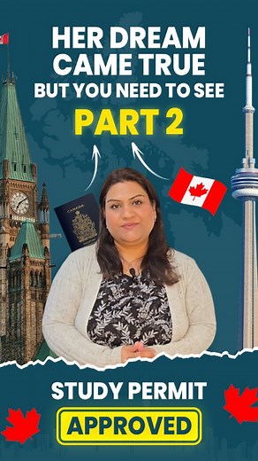 Her dream of studying in Canada just came true! 🇨🇦✨ From challenges to a Study Permit APPROVED, her journey is truly inspiring. Swipe to watch Part 2 and see how we made it happen! 🎓❤️ If you're planning to study in Canada, we’re here to guide you every step of the way. #studypermit #canadastudyvisa #expressentry #canadapr #canada🇨🇦 | Sayhomecanada Consultancy