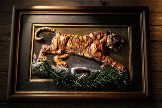 Handmade 3D Tiger Clay Wall Art, Original Animal Relief Sculpture - Etsy