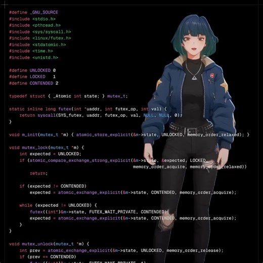 Data Science| Machine Learning | Ramakrushna on Instagram: "Grok 4’s Mika breaking down futexes—the 50-line C trick that outperforms glibc—is a perfect example of how learning is evolving. We’re entering an era where deep systems knowledge isn’t locked behind textbooks, $200 courses, or months of grinding. Today, AI can explain kernel-level concepts in minutes, with examples, diagrams, and debugging steps tailored to your code. If you know how to ask the right questions, you can learn faster tha