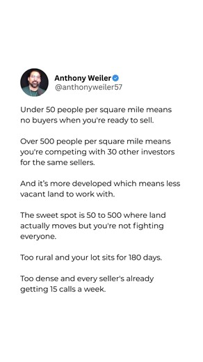 Too Rural or Too Dense (Both Kill Your Deals)