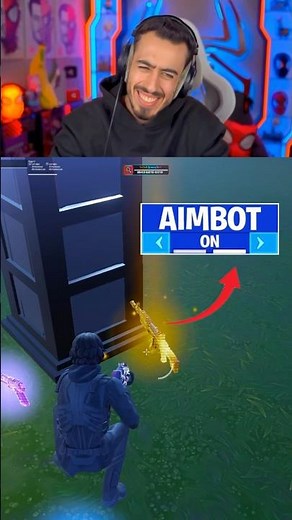 Secret aim bot weapon in 1V1V1🤫🤯