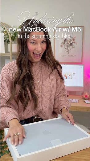 BEAUTIFUL SKY BLUE MACBOOK AIR M5 UNBOXING 2026! 🩵☁️🤭