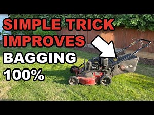 Simple Trick Improves Lawn Mower Bagging Performance 100%