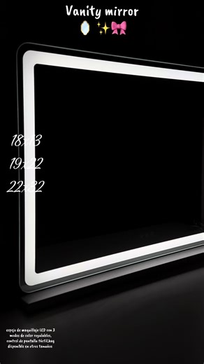 Vanity Mirror with Lights, LED Makeup Mirror with Dimmable 3 Color Modes, Touch Screen Control Vanity Based Mirror Desk Mirror Square White Decor#vanitymirror #vanitymakeup #espejos #ledmakeupmirror #mirror